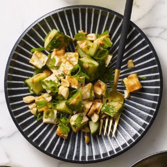 Spicy Tofu and Cucumber Salad