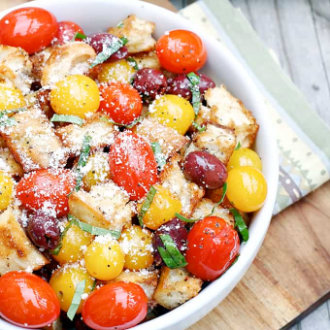 Roasted Tomato and Bread Salad (Panzanella)